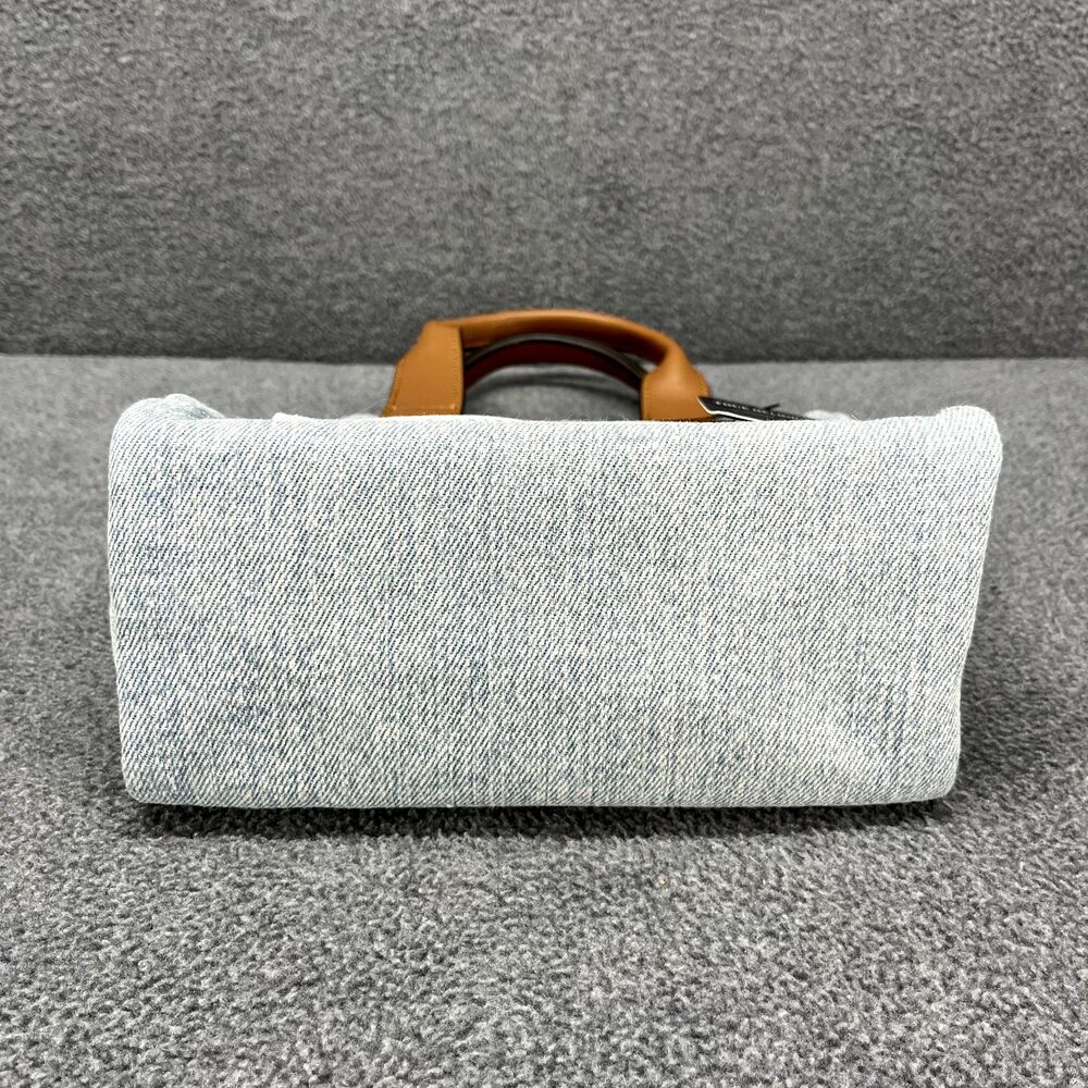 True Religion Mini Tote Bag Blue Crossbody Adjustable Strap double‎ handle - Picture 3 of 8